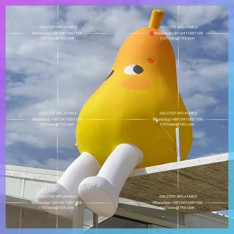 pear air blow fruit for advertising Giant cartoon orange lemon persimmon exhibition decoration
