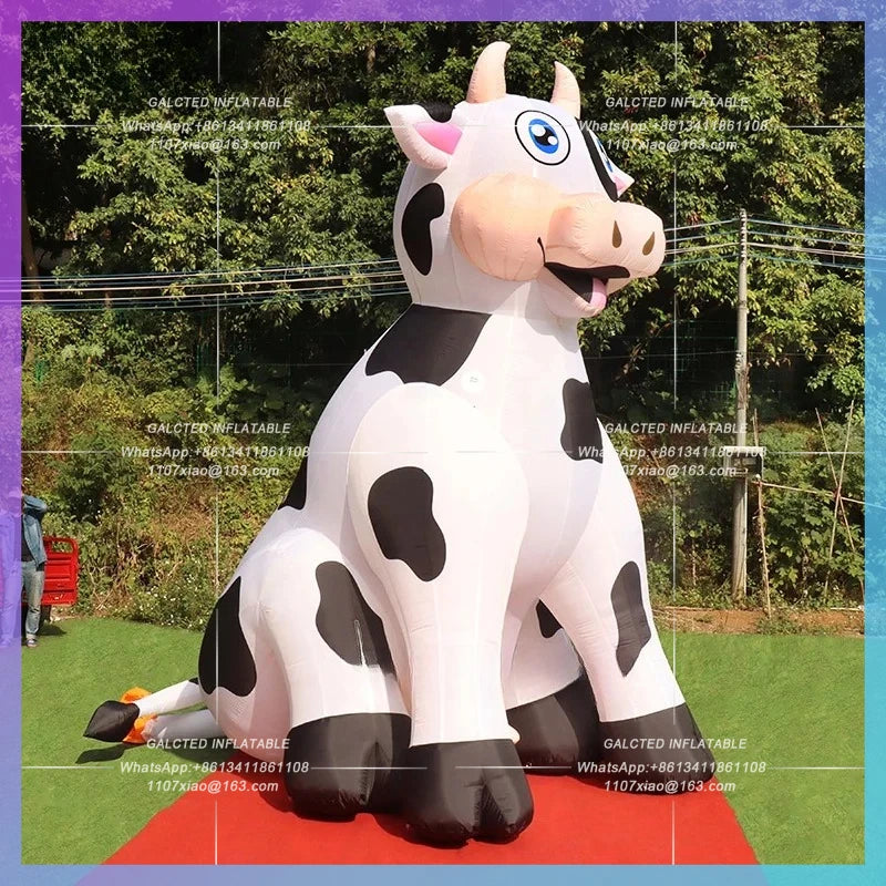 Decoration Pregnant Cow Balloon Giant 4m High Inflatable Milk Cow For Advertising  Custom Inflated Jersey Cow-Toys