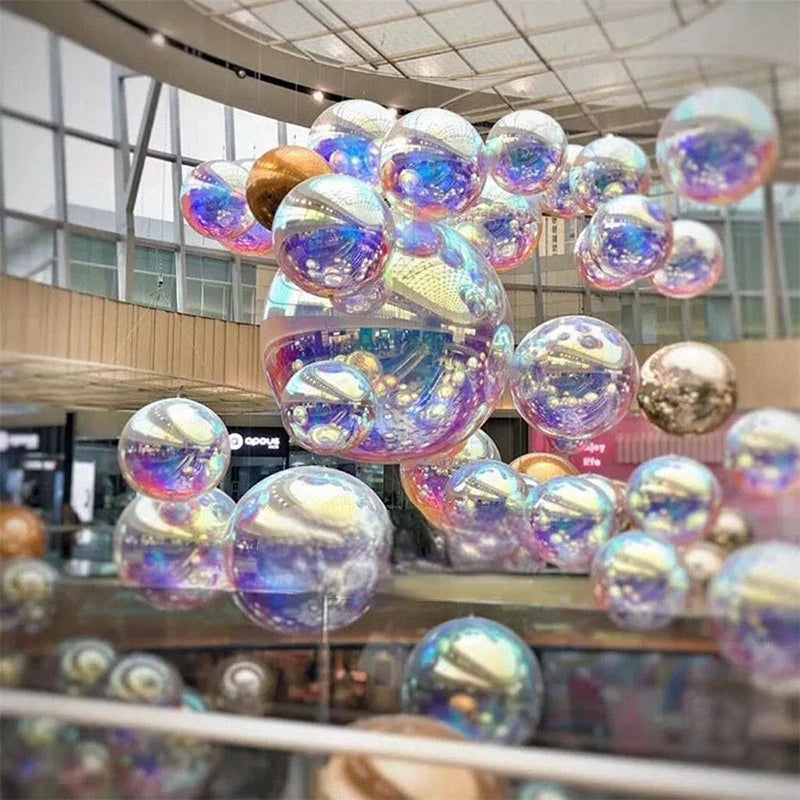 Inflatable Reflective Colorful PVC Ball,Inflatable Christmas Mirror Sphere, 5 pieces a lot Mirror Balls