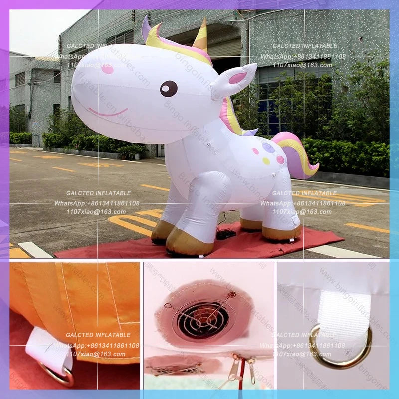 Air Unicorn Horse Balloon 3X2.6m Inflatable Horse Cartoon,Inflatables-Inflatable Toy