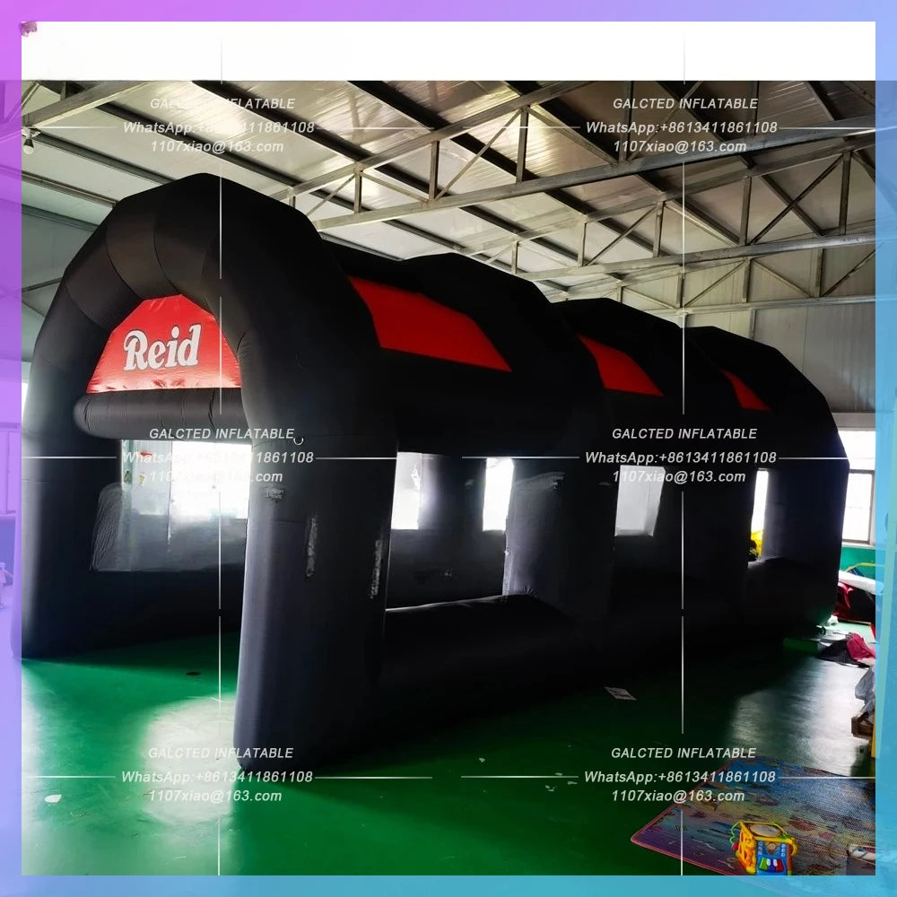 Inflatable Tunnel Tent,Arch Dome 8x4x3.5meters Huge  Inflatable Tunnel Entrance,Black Marquee Car Cover Garage For Outdoor Event