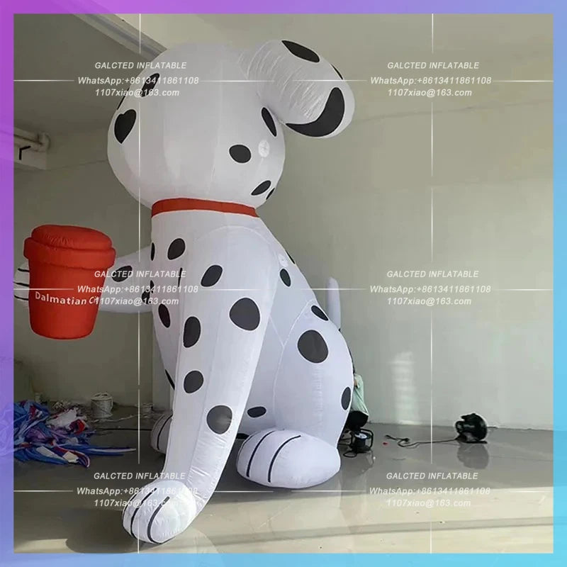 Dalmatian Model Dog Cup Inflatable cartoon can be customized logo mall atrium bazaar decorative lighting props