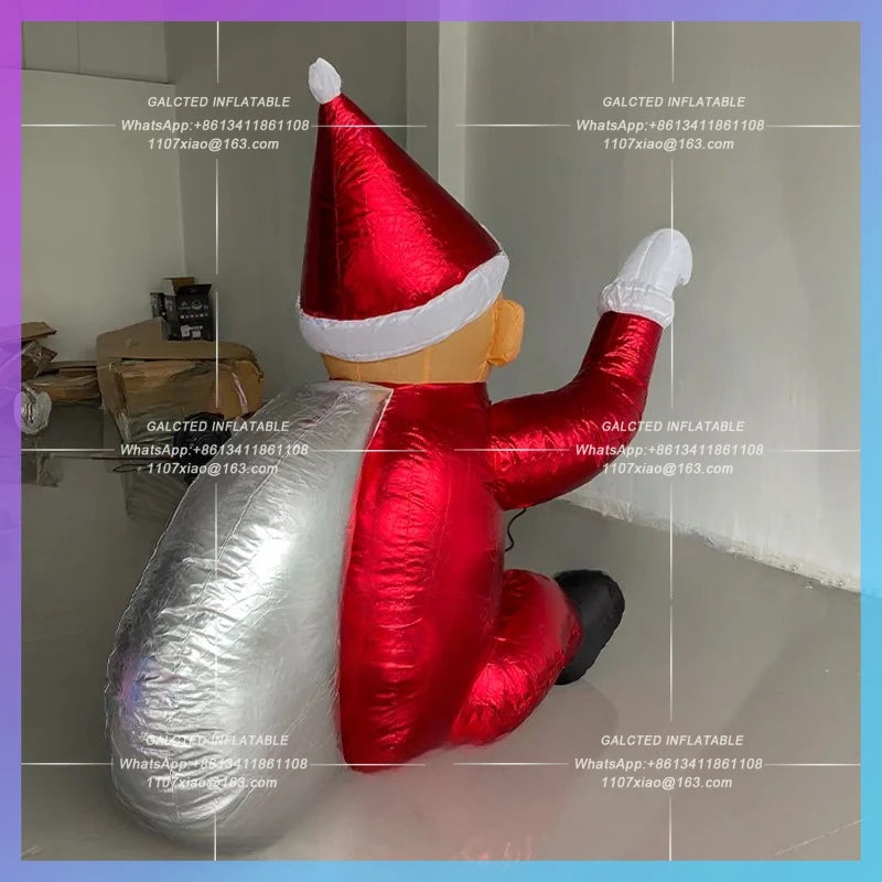 Inflatable Santa Claus Hot Sales Custom Sizes Inflatable Cartoon Character Christmas Santa Claus For Advertising Decoration