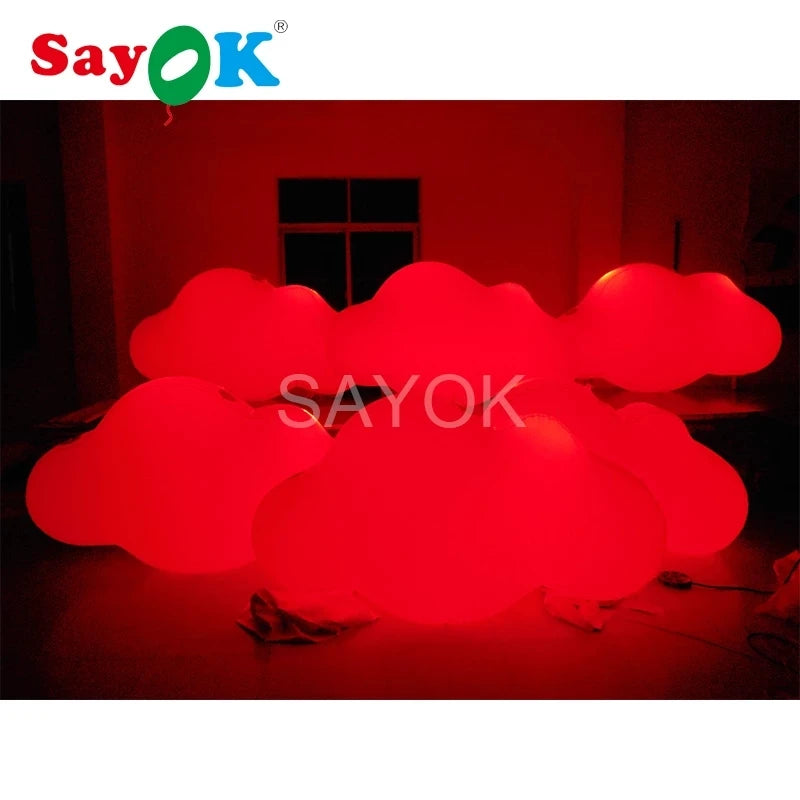 1pc Giant Inflatable Hanging Cloud Balloon Inflatable Clouds Hanging Decoration for Party Event Show Exhibition Birthday