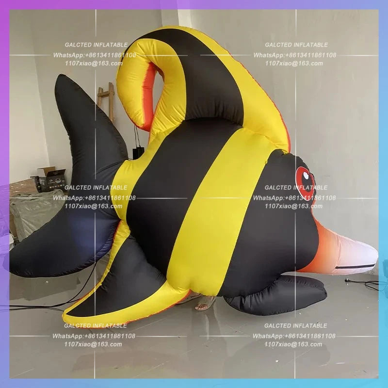 Plaice Underwater World Marine Large inflatable tropical fish model simulation Theme Park Stage Parade Interactive Props