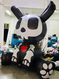 Halloween Inflatable Skull Bunny - Spooky Props for Shopping Malls and Party Decorations