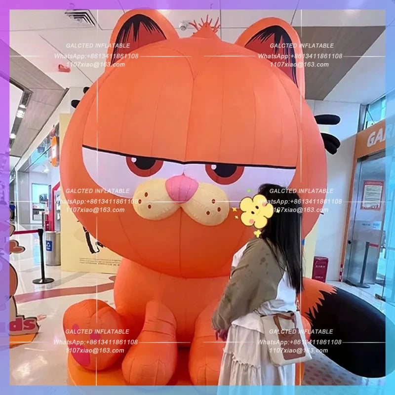 Fortune Cat Air Model  Inflatable cartoon Orange Cat Mall Atrium Pet Festival Pet Festival Beach Music Festival lighting