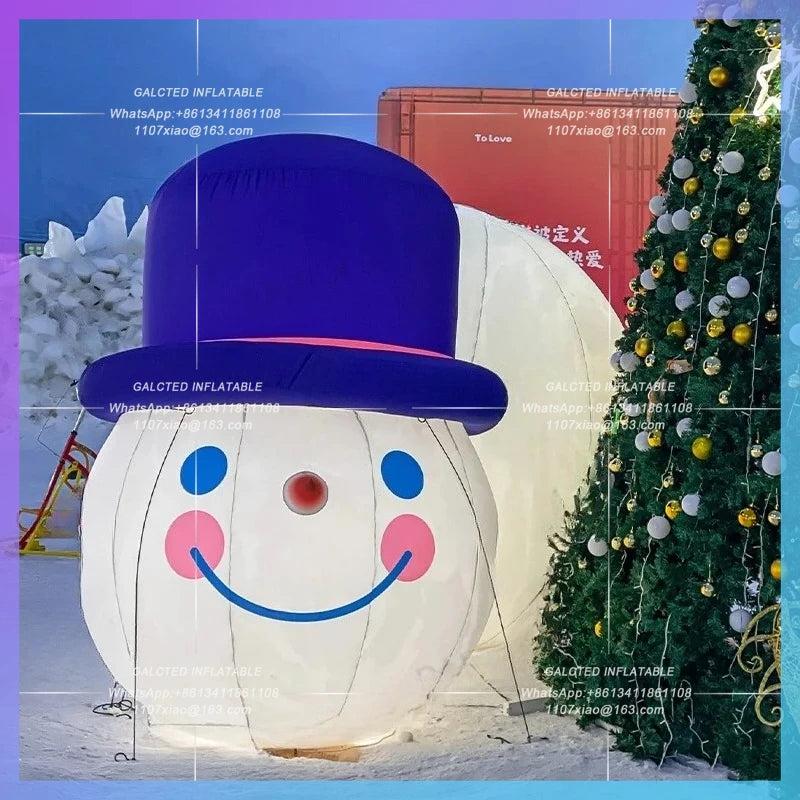 christmas snowman ball Christmas hat inflatable 2m snowman