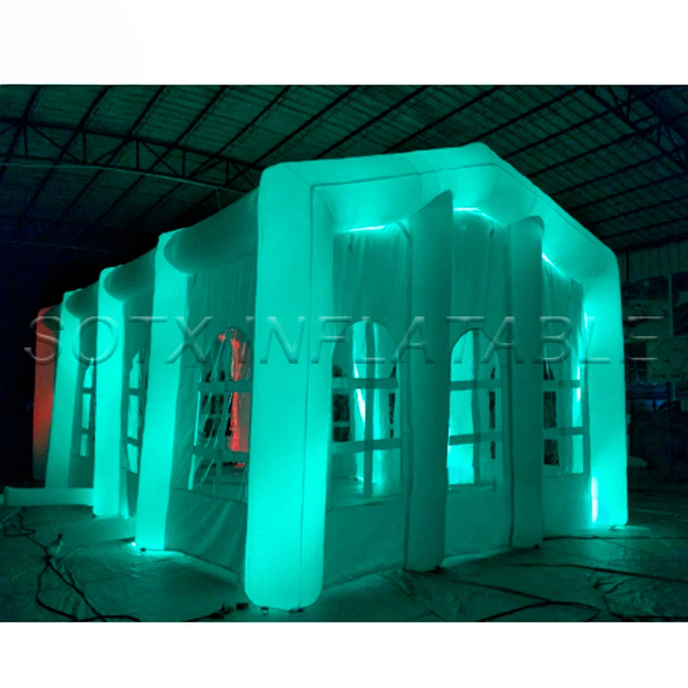 Customizable Shape & Color Popular Long White Square Inflatable Wedding Tent With Windows For Outdoor Party Or Event Supply