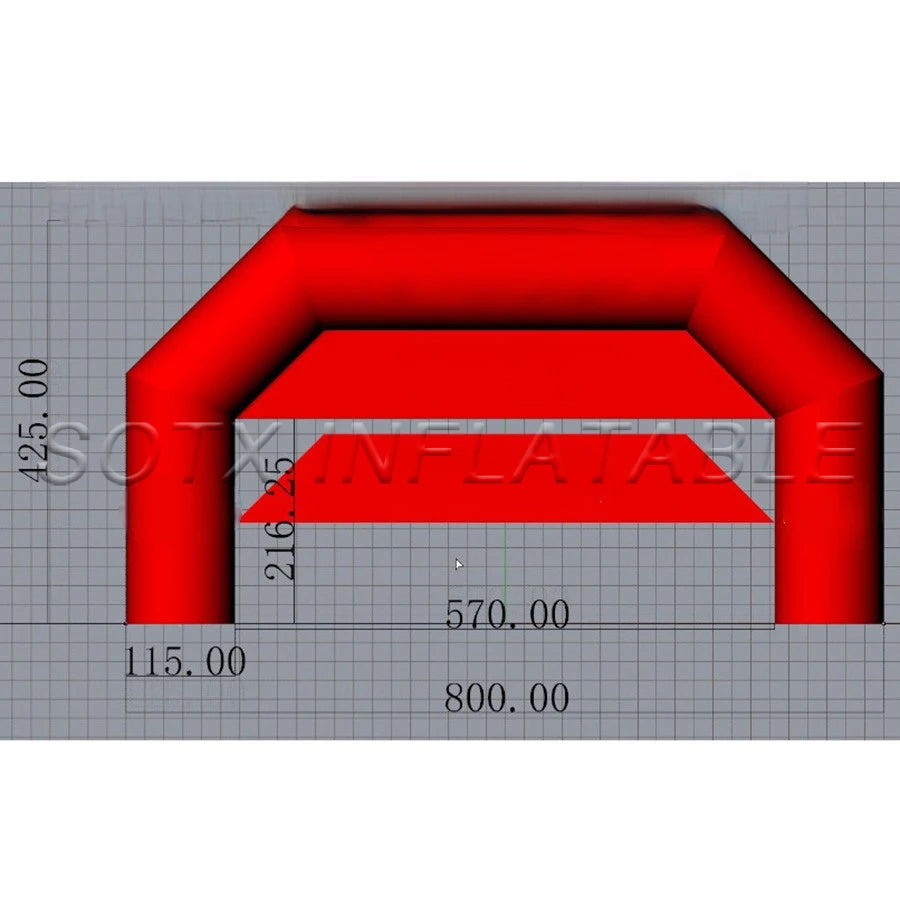 Gate Race Event 8mWx4mH Inflatable Arch Archway Entrance with banner for Sports