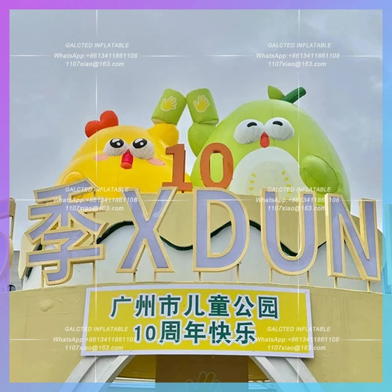 parent-child interactive park Inflatable cartoon cute chicken air model city-themed flash mob market event planning