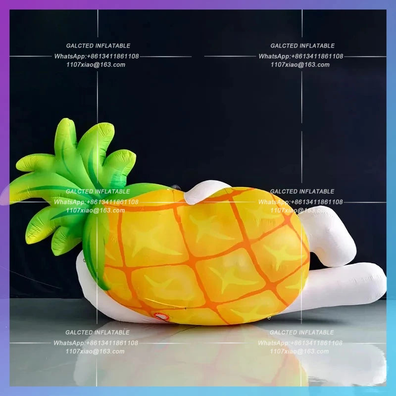 Model Enterprise mascot IP Inflatable Cartoon Pineapple Doll Air Custom Summer Fruit Festival fair drainage