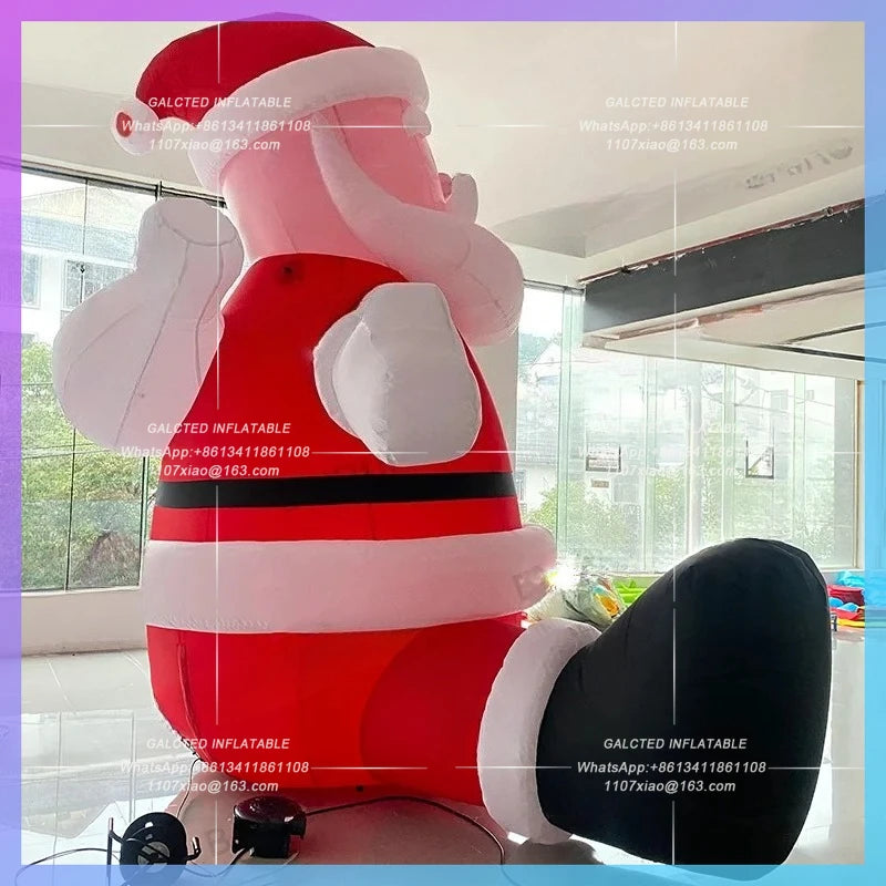 christmas older festive celebration Huge inflatable santa claus decoration