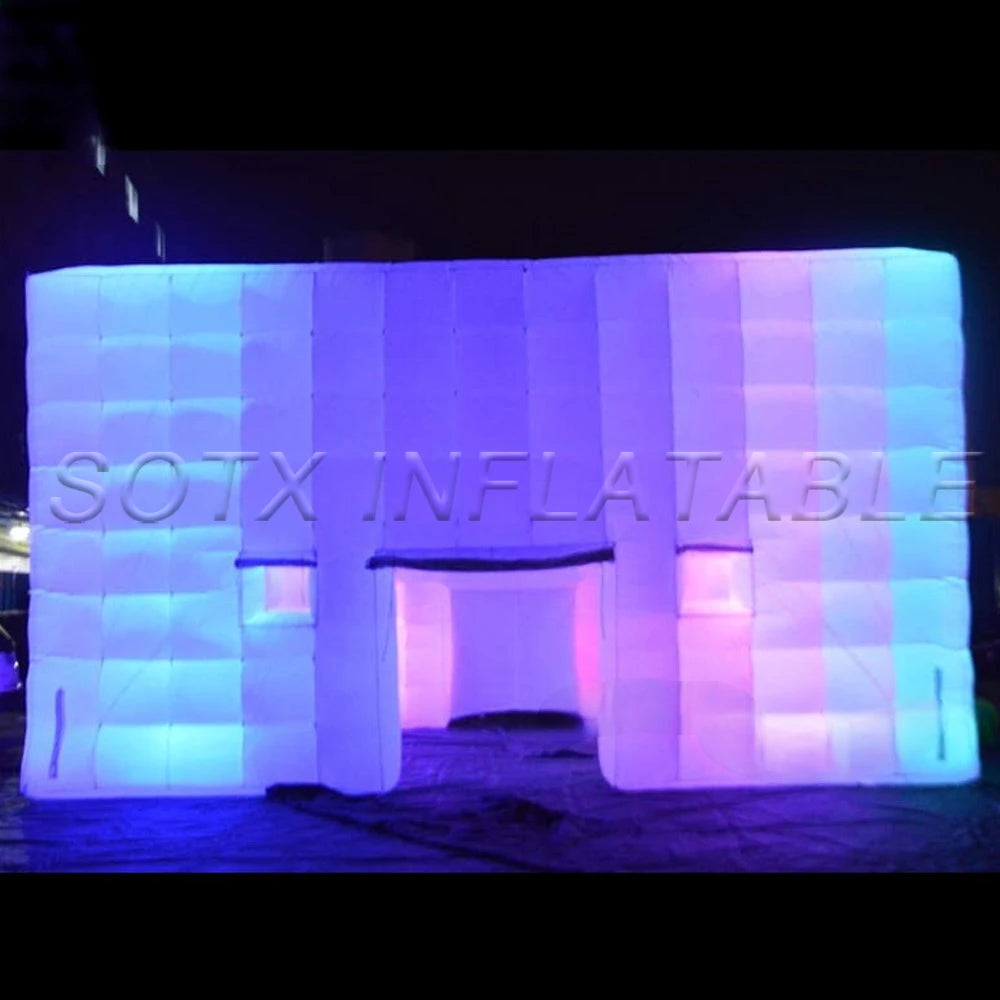 Customized For Usa 2024 New Arriver 8x8x4m White Inflatable Cube Tent Cubic Marquee House Square Party Wedding Cinema Building