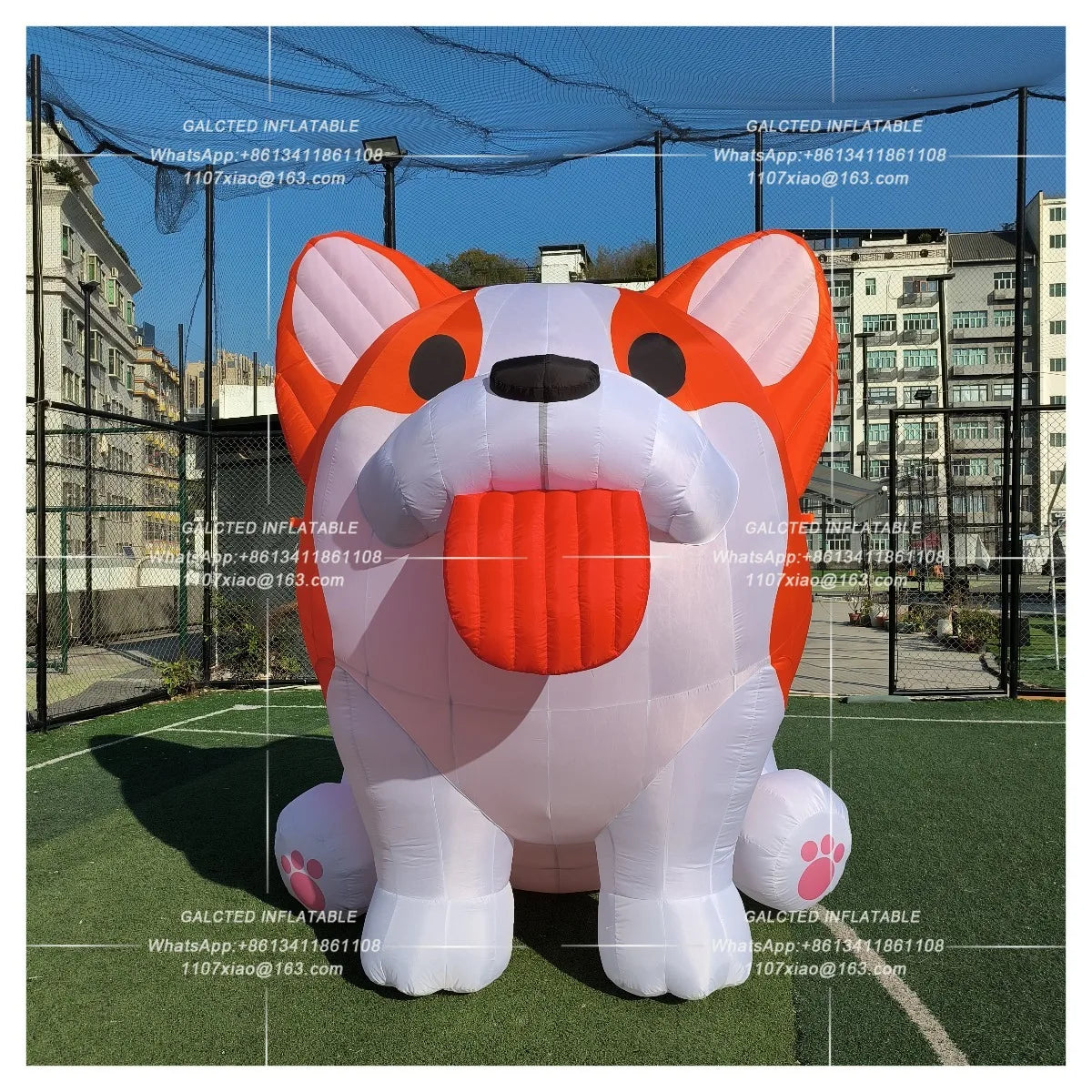 Inflatable Corgi Dog With Blower Giant Outdoor Advertising Event Display Inflatable Animal