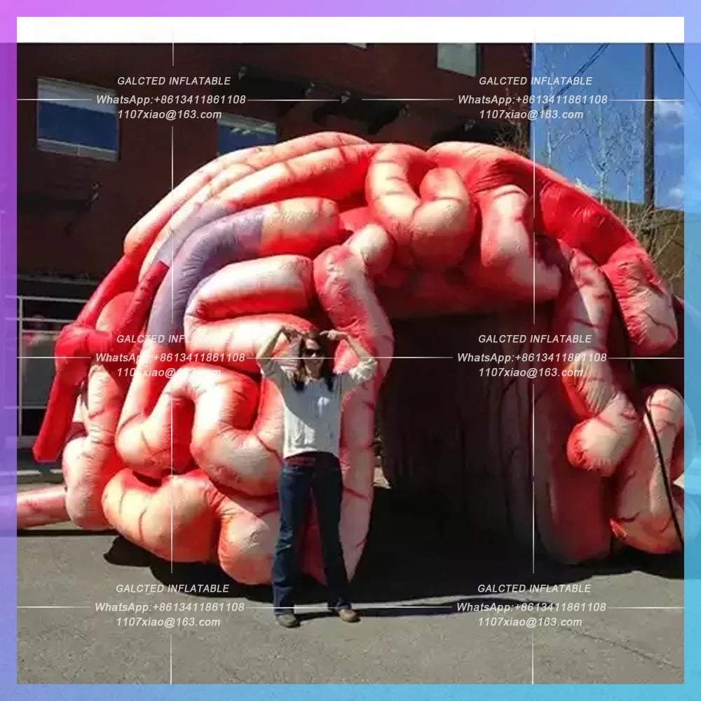 inflatable brain model colorful Lifelike 4m giant  promotional fearful inflatable cerebrum replica tent for medical display