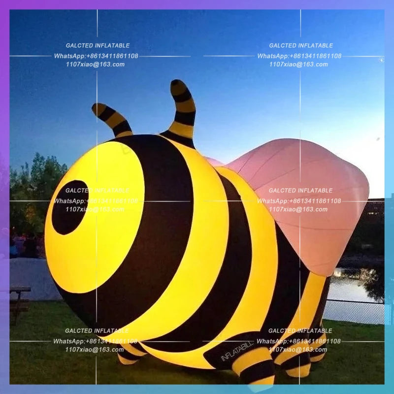 inflatable honeybee flying bee Customize logo farm  insect for beneficial animal protection theme activity