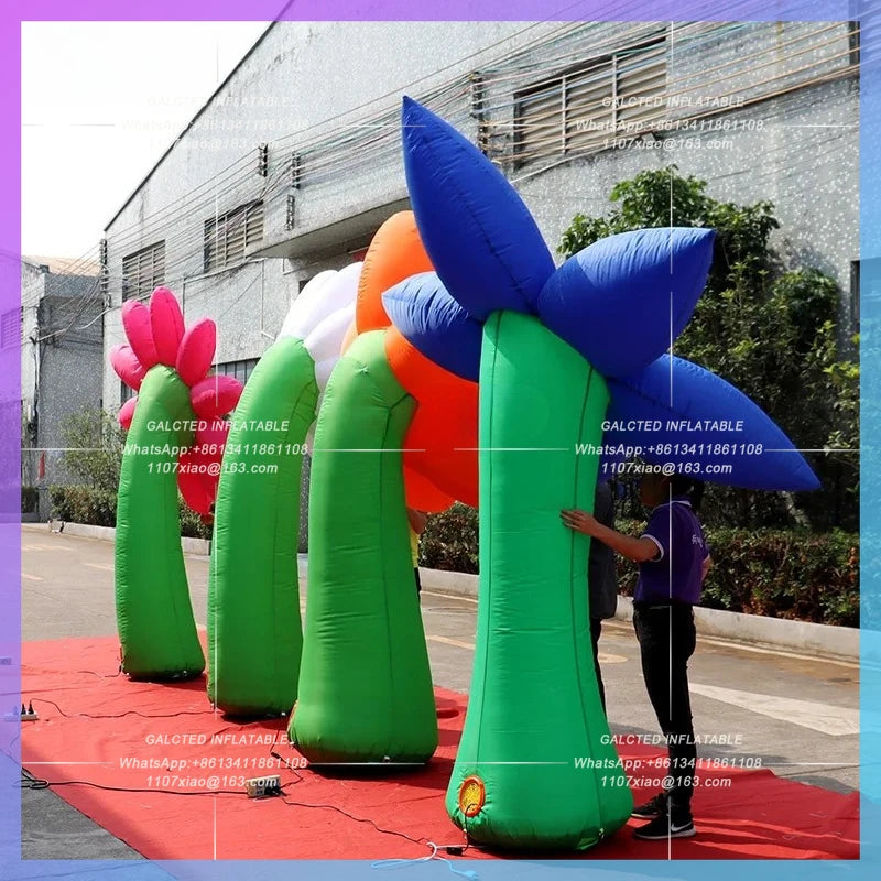 Inflatable Flower Model Balloon Commercial Inflatable 2.5 Meters Tall With LED Lighting For Party Games Decoration-Toys