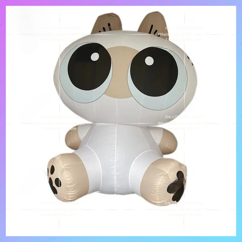 XIAODOUNI big-eyed cat Inflatable cartoon Siamese Cat Model  IP linkage flash custom lighting mall atrium props