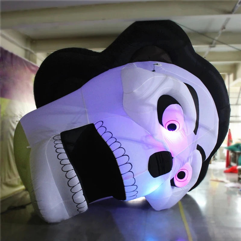 Halloween Inflatable Skull Props with LED Lights - Customizable Giant Decorations for Bars, Parties, and Haunted Houses