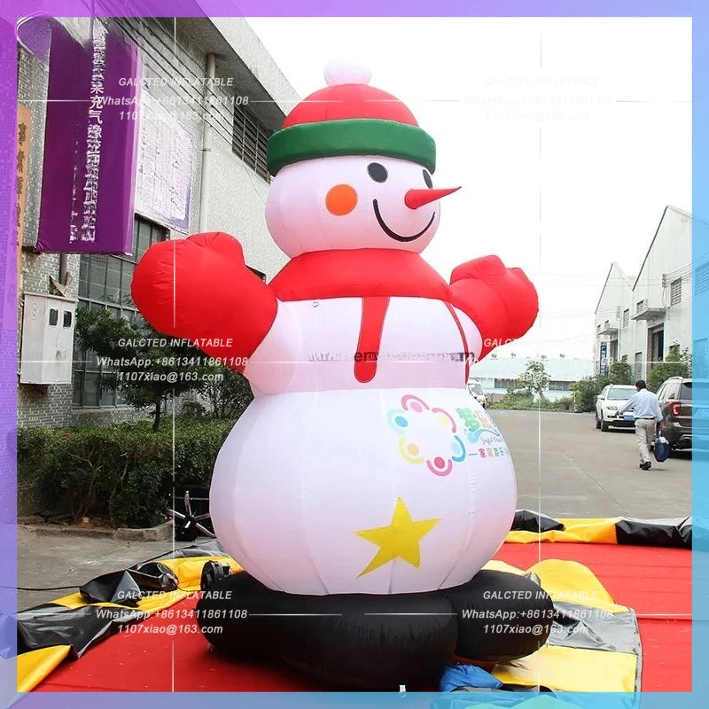 Inflatable Snowman Blow 3 Meters up Cartoon Snowman Inflatable Toys for Display Toys
