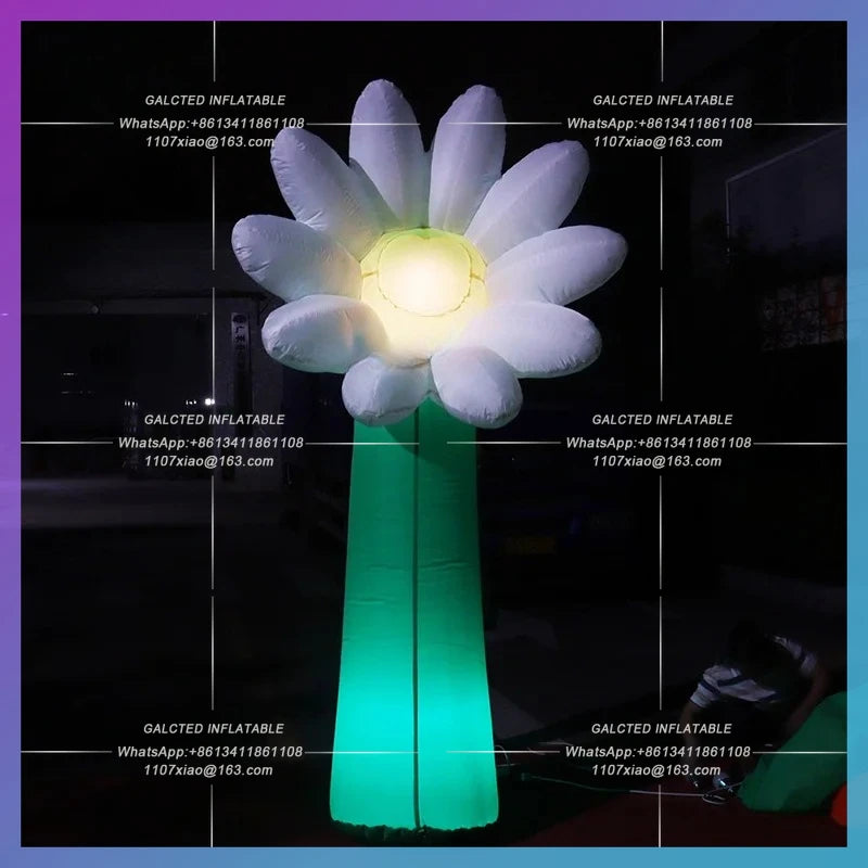 Inflatable Flower Model Balloon Commercial Inflatable 2.5 Meters Tall With LED Lighting For Party Games Decoration-Toys