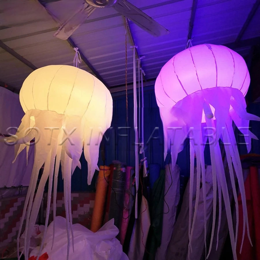 Event Wedding Party Inflatable Hanging Jellyfish LED Decoration Glowing in Dark for Night