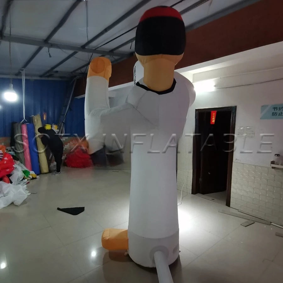 Advertising Promotion 3mH Inflatable Karate Model Taekwon Kick Man Kicking Leg for