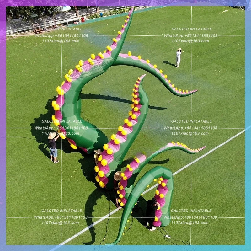 Inflatable Octopus Tentacle Customized 5~7 Meters High For Mall Decoration Giant Blow Up Squid Feet Balloon Toys - BG-O0063