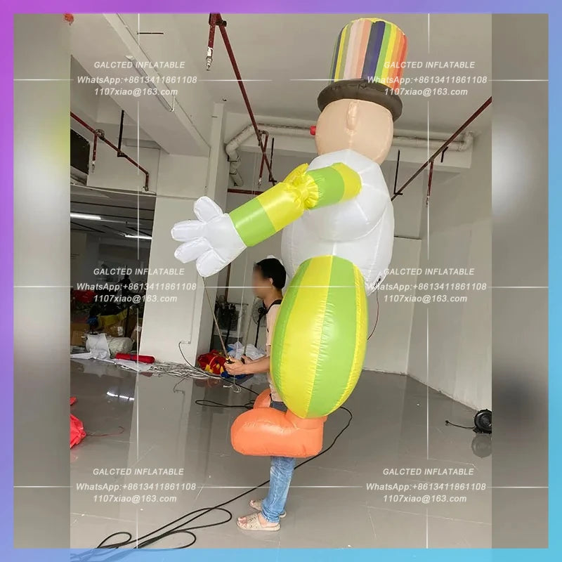 Interactive atmosphere drainage Bar Playground  inflatable clown model backpack