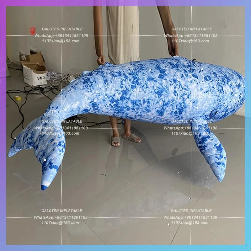 marine mammal star sperm Giant inflatable cartoon whale model  whale humpback whale mall bar stage hanging lights props