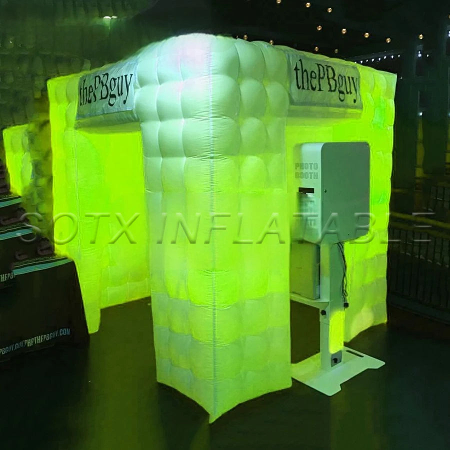 professional supplier Mobile Led bulb inflatable digital photo booth,photo party cube with free air blower by most