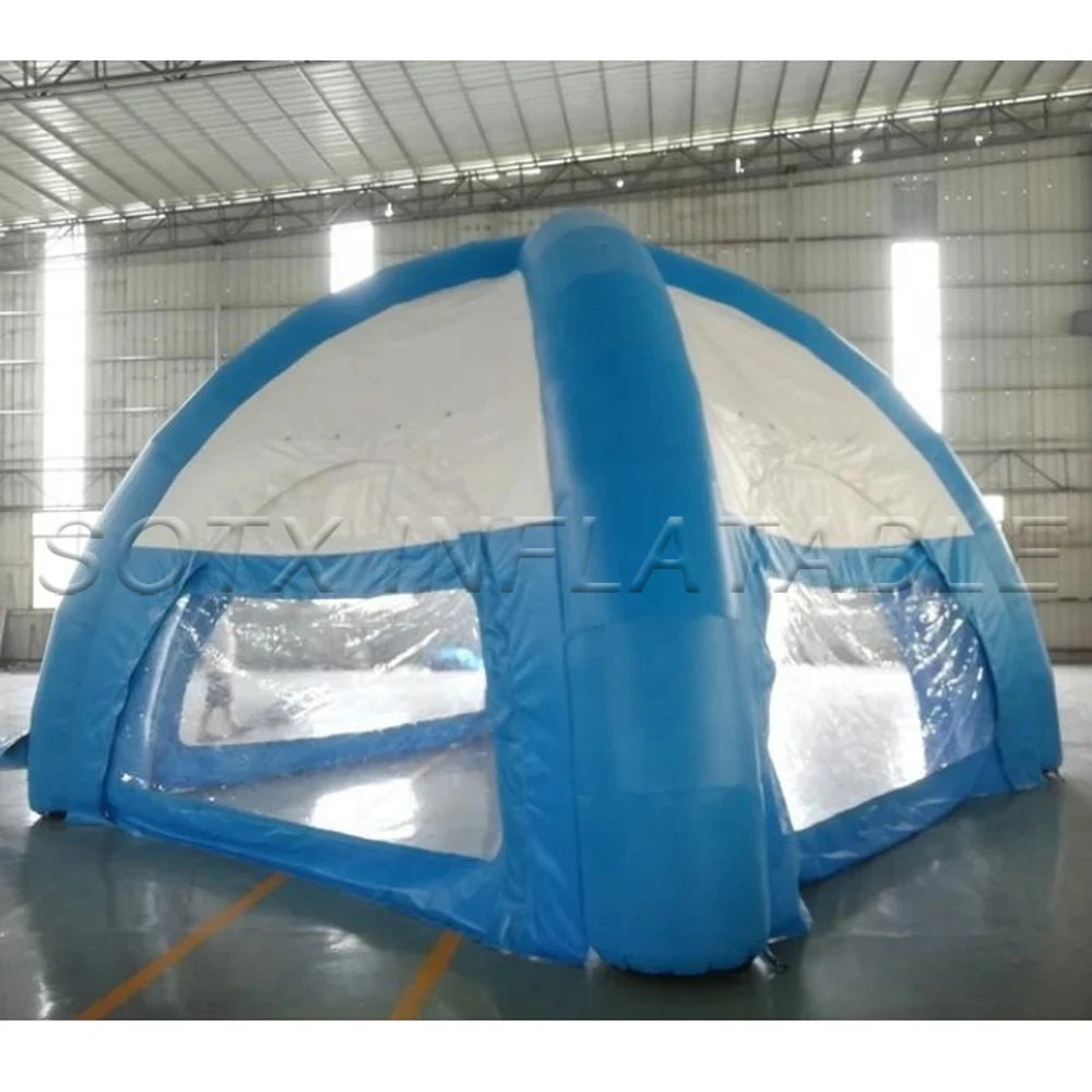 For Trade Show Airtight Pvc Waterproof Advertising Inflatable Spider Tent Gazebo Arch Dome Event Station With Walls 4 Logos Free