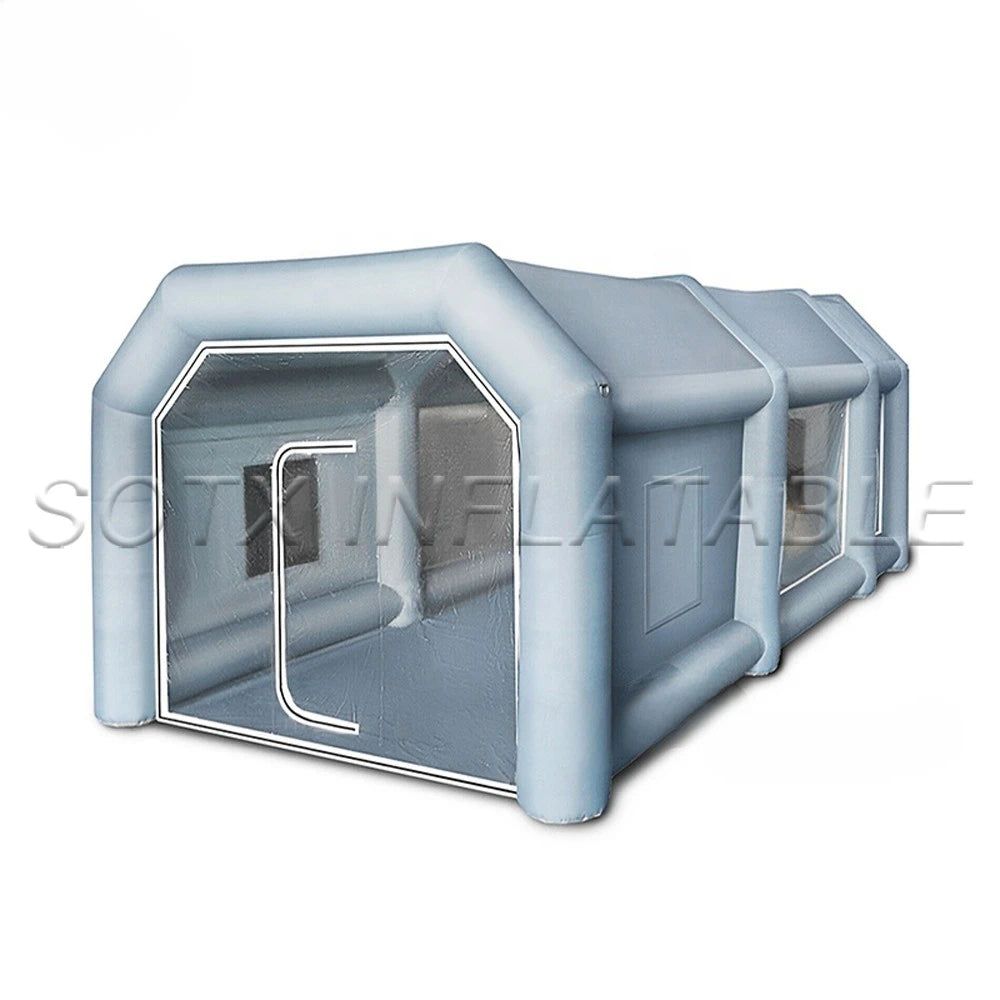 Cabin With 2 Blowers Multicolors Blow Up 26x13x10ft Inflatable Spray Paint Booth Tent For Car Truck Portable