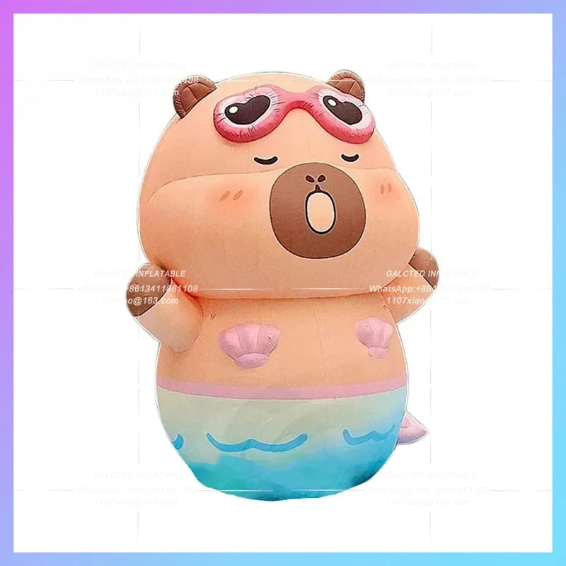 cartoon cool summer atmosphere Inflatable man fish capybara air model shopping mall camp beach bar stage lighting props