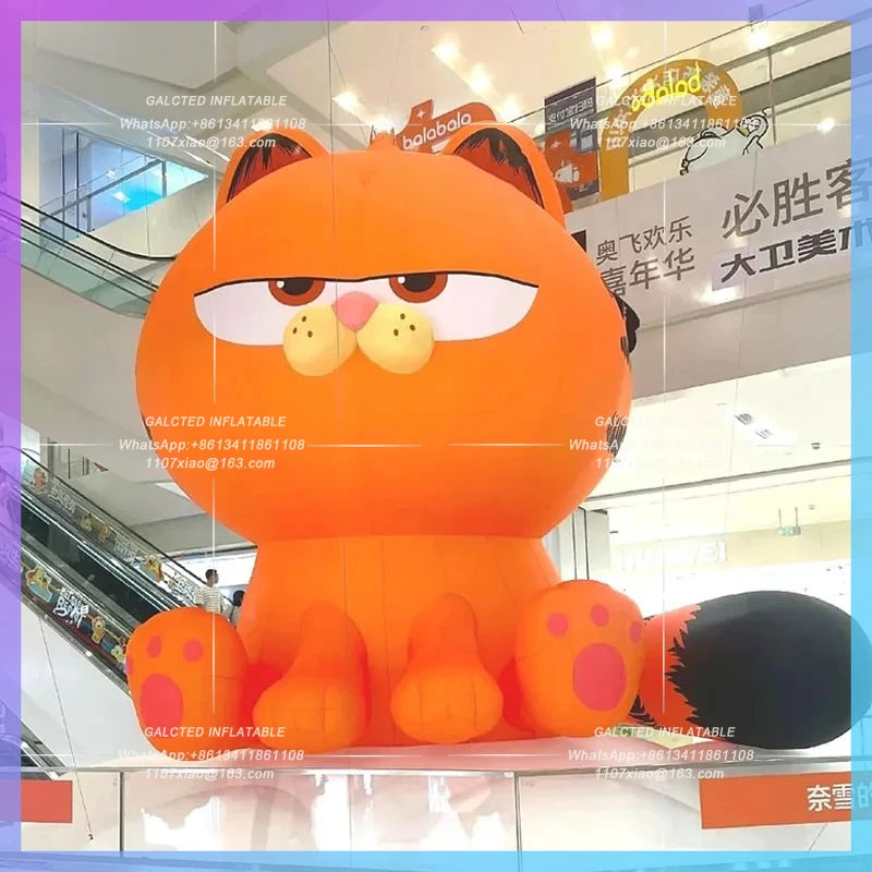 Fortune Cat Air Model  Inflatable cartoon Orange Cat Mall Atrium Pet Festival Pet Festival Beach Music Festival lighting