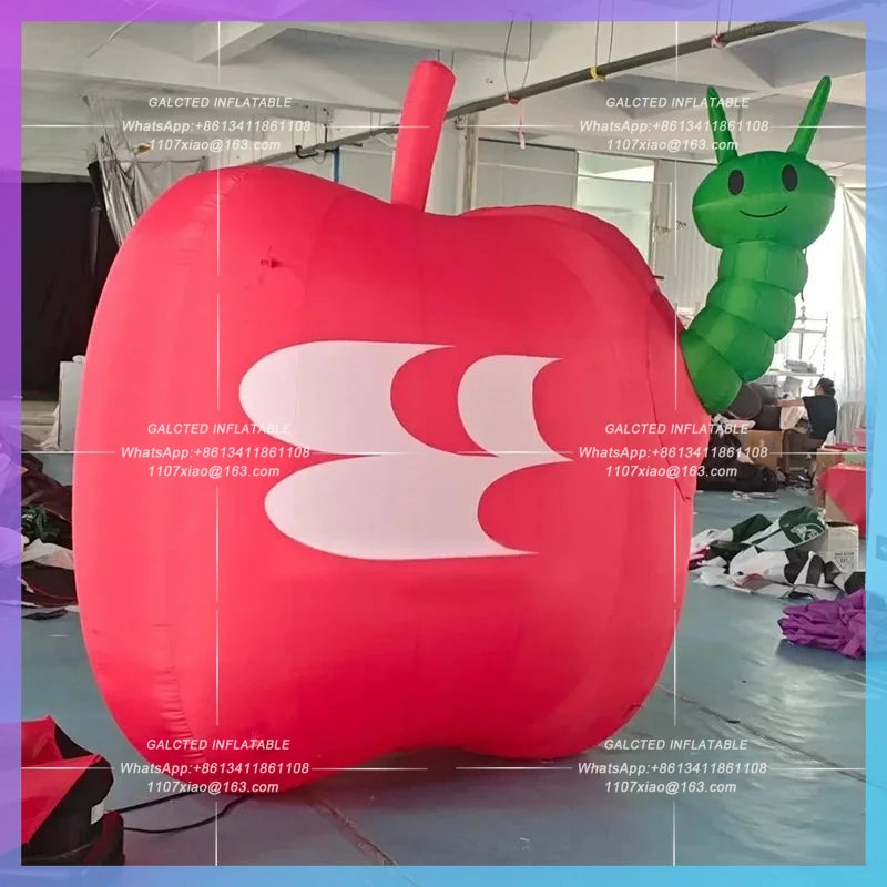 insect apple farm help farmers Inflatable apple air mold theme fair atmosphere Halloween lighting activities planning
