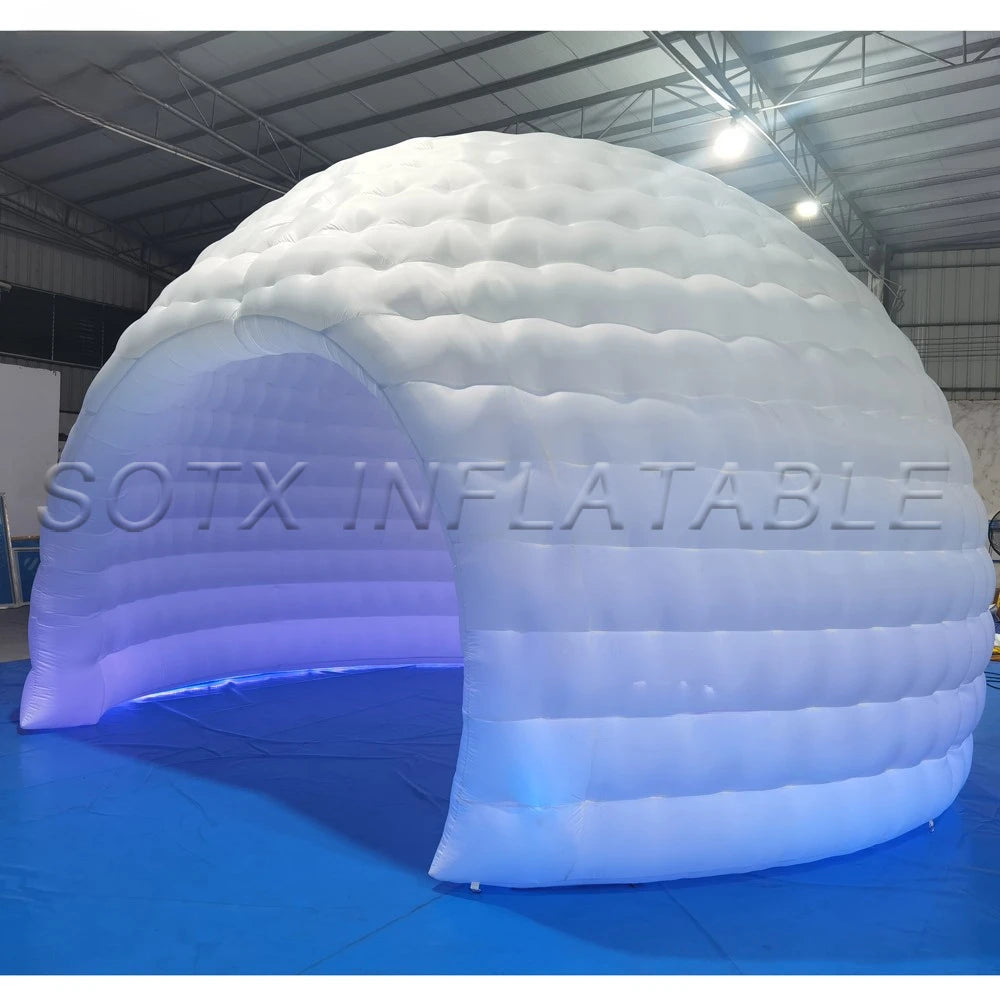 For Party Wedd Original Special Giant LED Inflatable Dome Tent With Big Opennings Blow Up Air Marquee Outdoor Icegloo House Tent