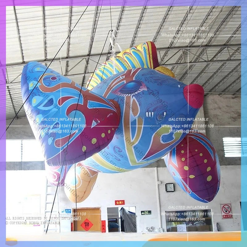 Inflatable Hanging Nemo Dolly Fish Balloon 3M / 10ft Inflatable Fish Model Flying Fish  with Blower for Ocean Theme Decoration
