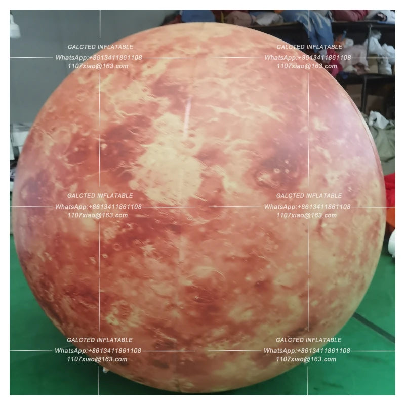 Giant Inflatable Venus Ball With LED Lights PVC airtight Planet Balloon Event Party Show Stage Decoration Advertising Hanging