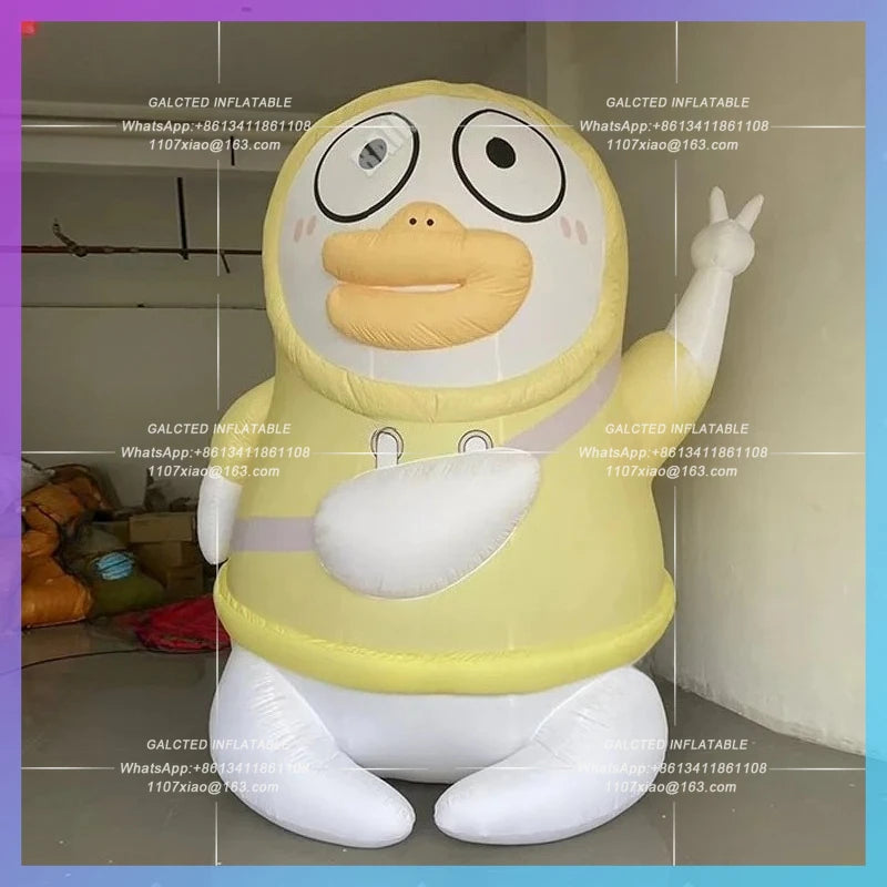 hoodie satchel little yellow duck Inflatable cartoon little Liu Duck modelIP flash linkage market lighting advertising props