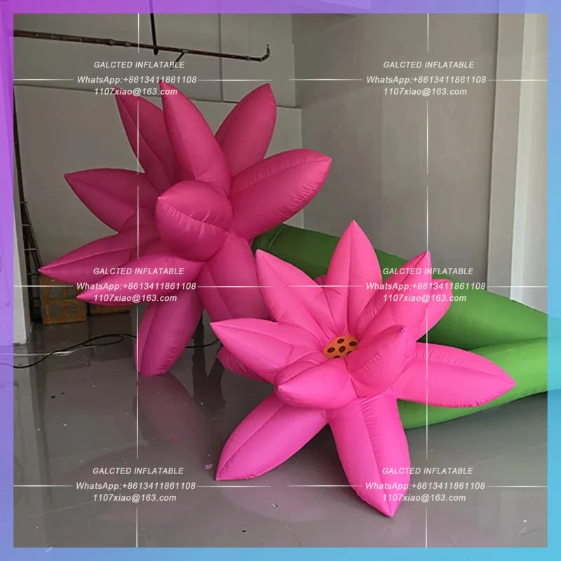 Chinese lighting decorative ads Inflatable Lotus Air Model Outdoor Park campsite Chinatown can be customized