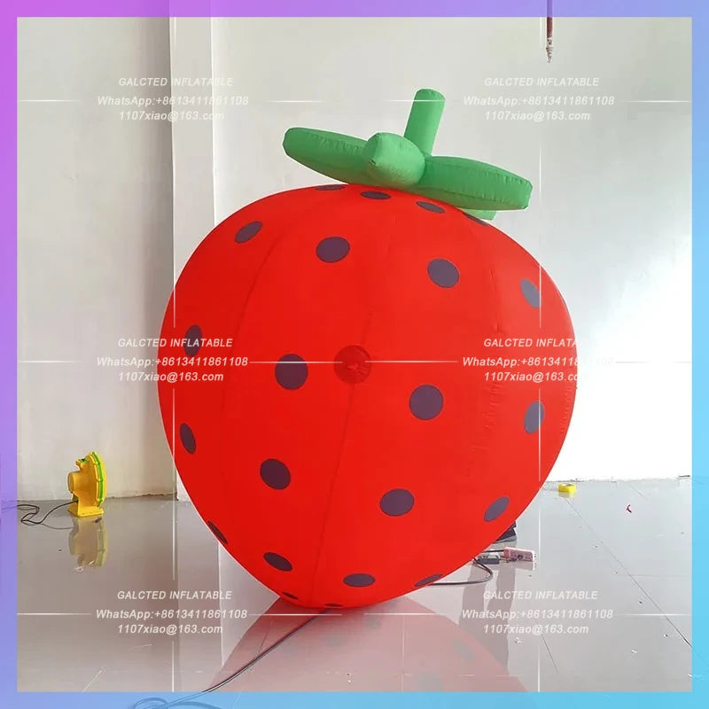 summer fruit fair layout mall Air-filled simulation strawberry air model atrium outdoor market drainage