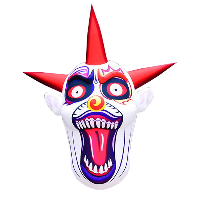 Giant Inflatable Halloween Masks - Skull, Clown, and Pumpkin Decorations for Nightclubs and Bars