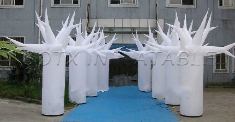 for decoration Decoration glowing light up led lighted inflatable tube tree shape light, inflatable LED tree