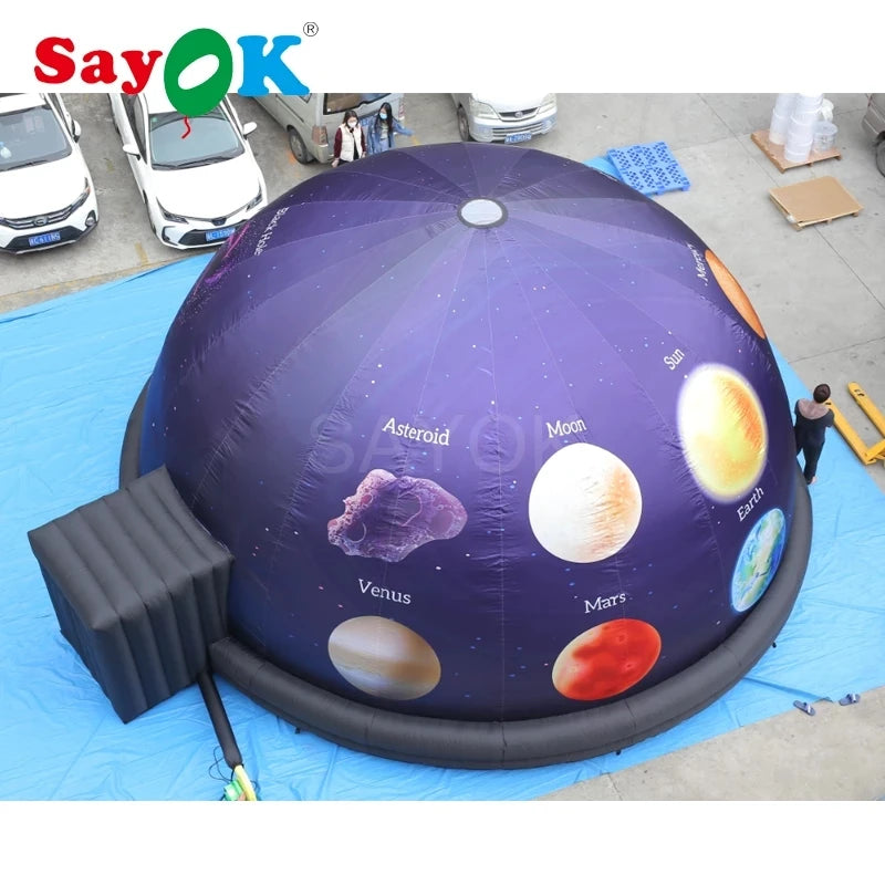 8m/26ft Outdoor Inflatable Projection Dome Tent Large Inflatable Planetarium Tent Printing Dome With Blower For School Teaching