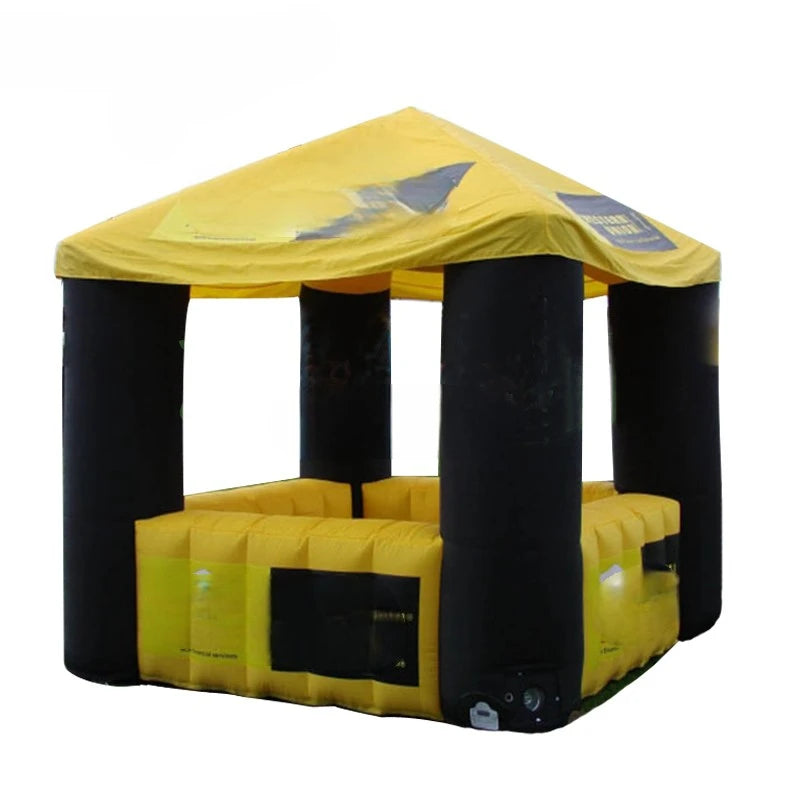 Party Promotion lnflatable Kiosk Concession Booth Inflatable Orange Juice Kiosk Install Station with Counter for Carnival