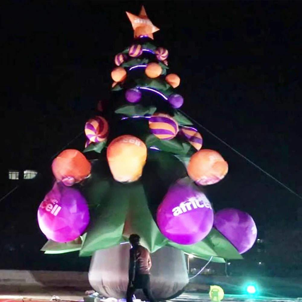 giant inflatable New design hot selling christmas tree with balls for promotion
