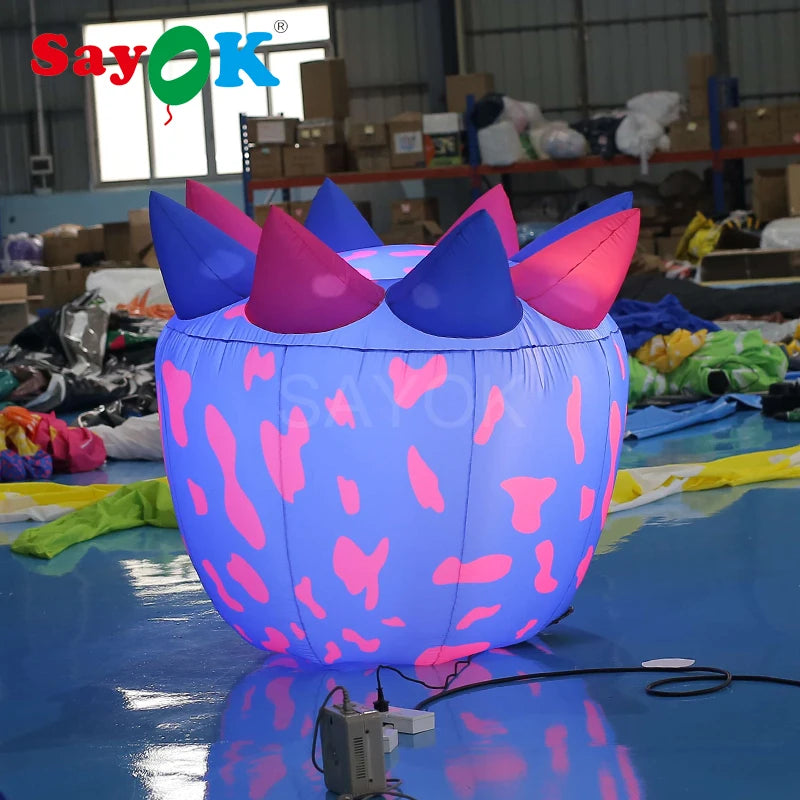 1.5mH Inflatable Flower Bud Lighting Flower with White Lights for Christmas/Halloween/Party Decoration