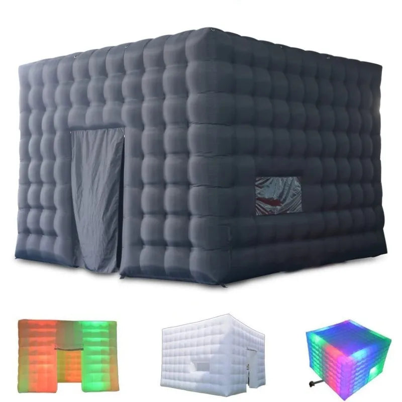 Wedding Show Exhibition 5m Inflatable Air Tent Photo Booth Backdrop Square Inflatable Air Cube Tent for Events Club Party